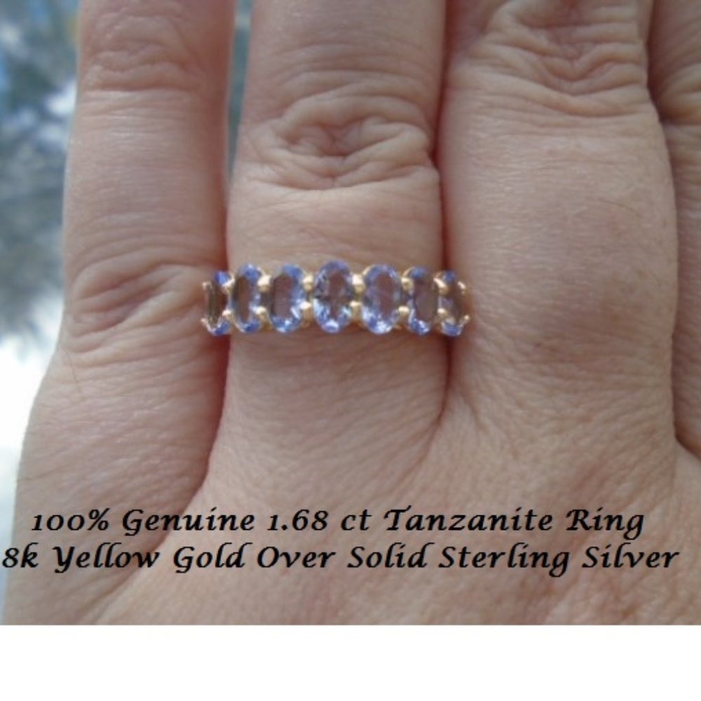 Natural Tanzanite Anniversary Ring